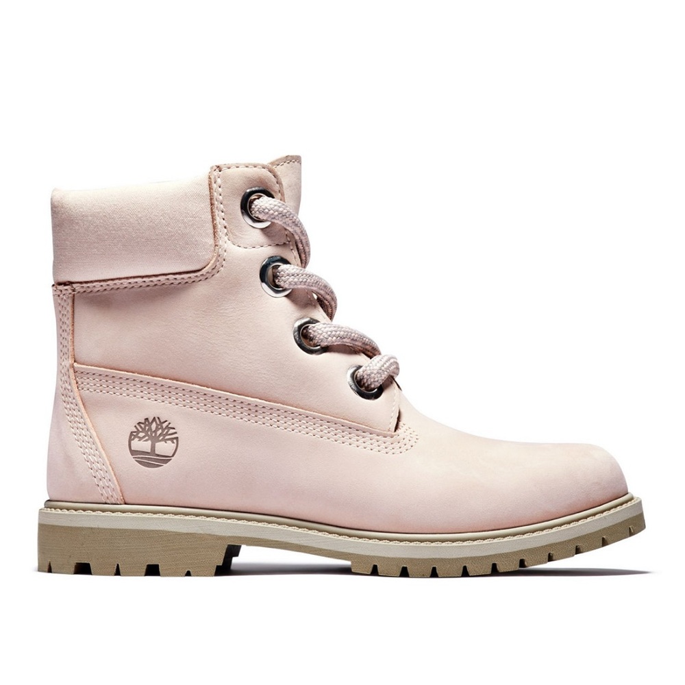 Timberland Pink Winter Boots with Suede Finish